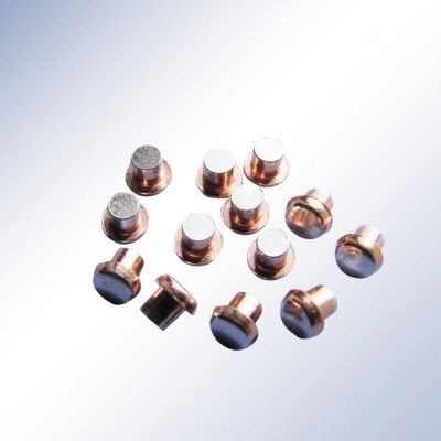 Manufacturing Electrical Switch Components Silver Alloy Copper Bimetal Contact Rivets